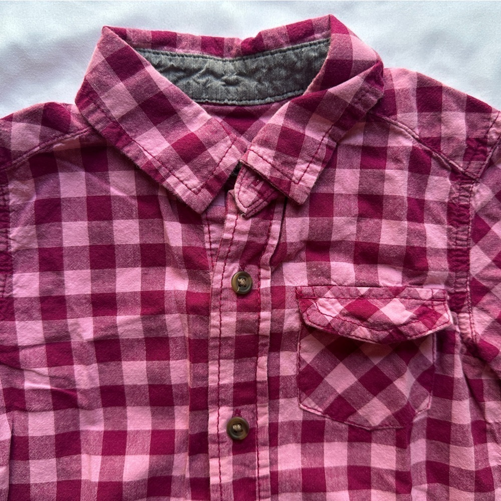 Cat & Jack Boys Short Sleeve Plaid Button Down Shirt - Picture 3 of 4